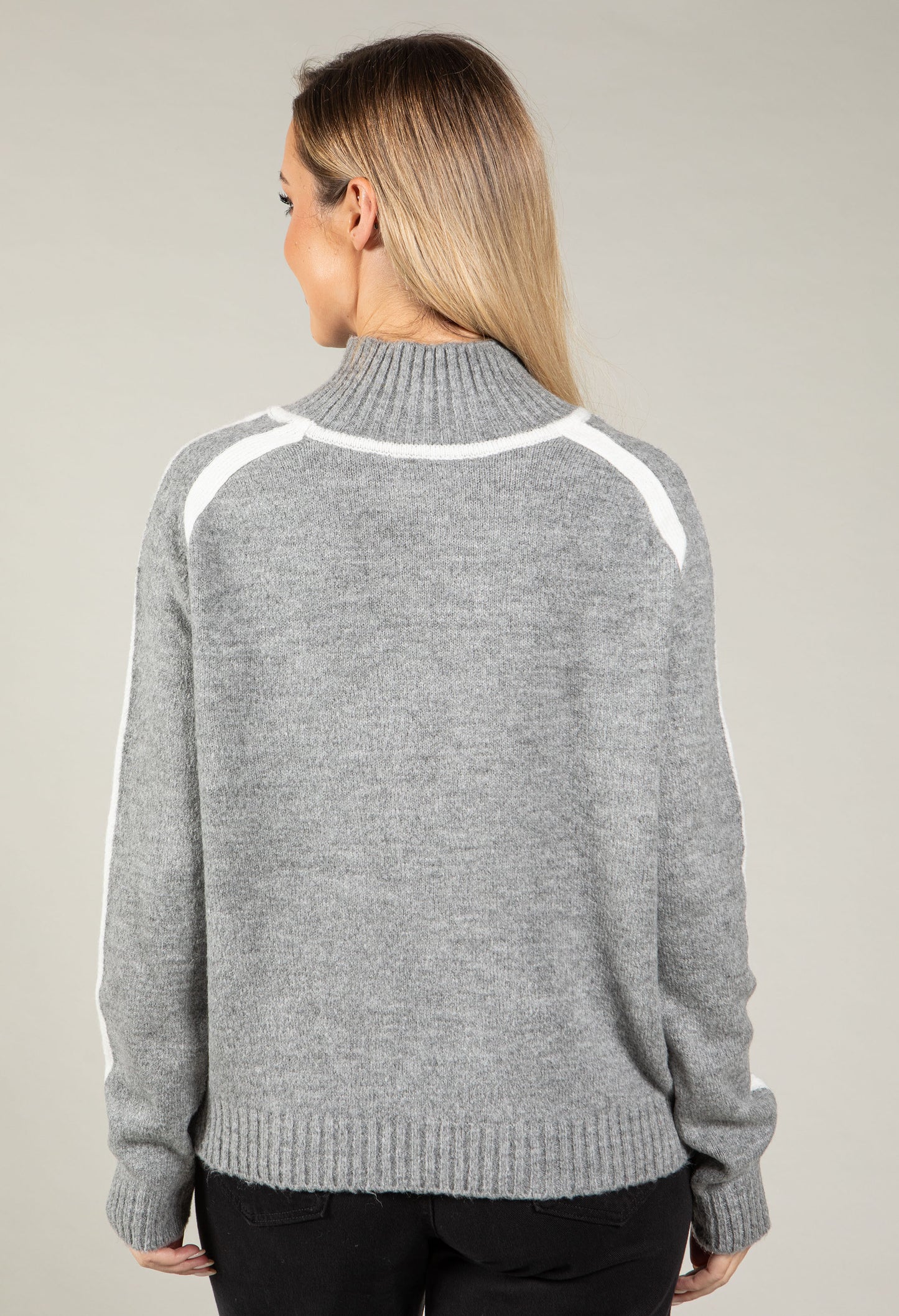 Ami Contrast Knit Jumper