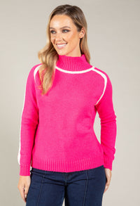 Ami Contrast Knit Jumper