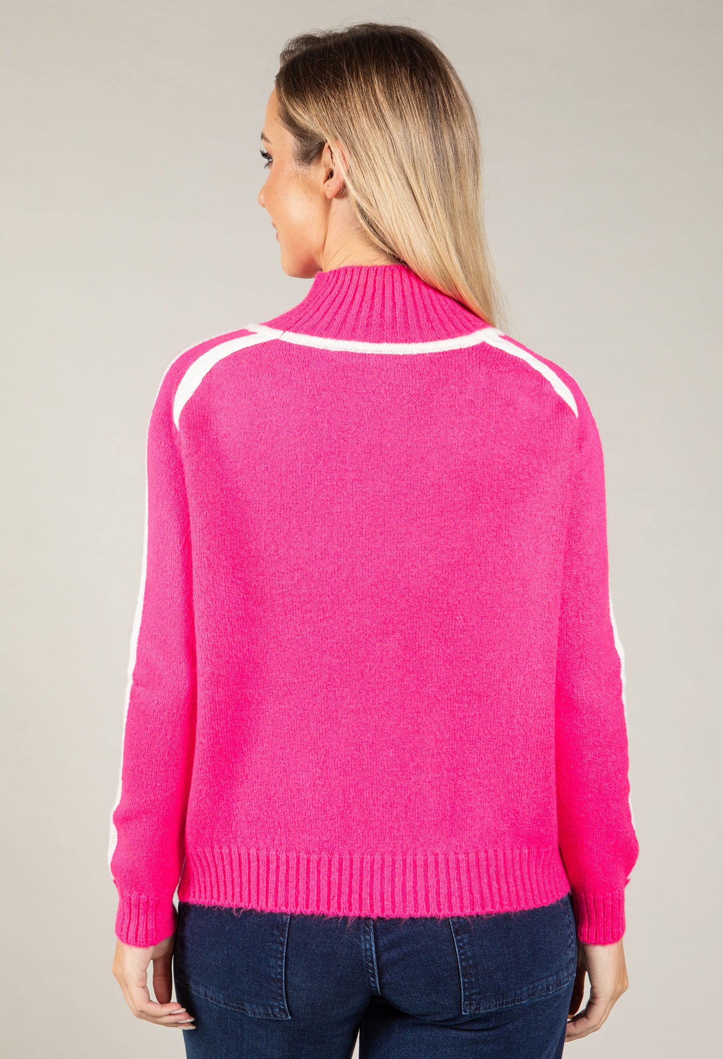 Ami Contrast Knit Jumper