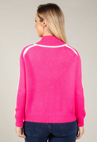 Ami Contrast Knit Jumper