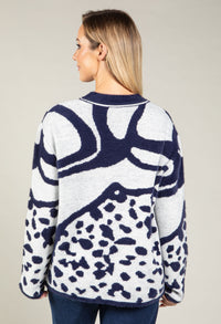 Abstract Design Knit Jumper