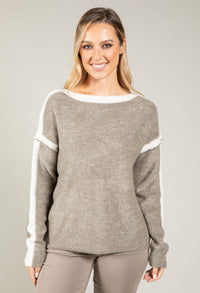 Contrast Knit Jumper