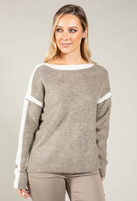 Contrast Knit Jumper
