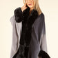 Faux Fur Trim Ombré Cape