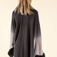 Faux Fur Trim Ombré Cape