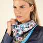 Floral Print Satin Touch Scarf