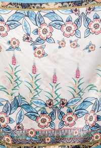 Floral Print Satin Touch Scarf