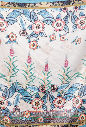 Floral Print Satin Touch Scarf
