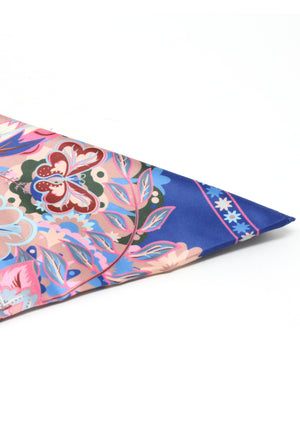 Bold Butterfly Print Satin Scarf