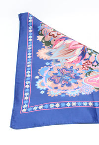 Bold Butterfly Print Satin Scarf