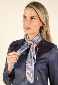 Floral Print Satin Touch Scarf