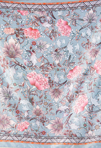 Floral Print Satin Touch Scarf
