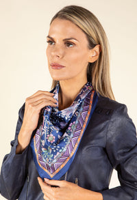 Floral Print Satin Touch Scarf