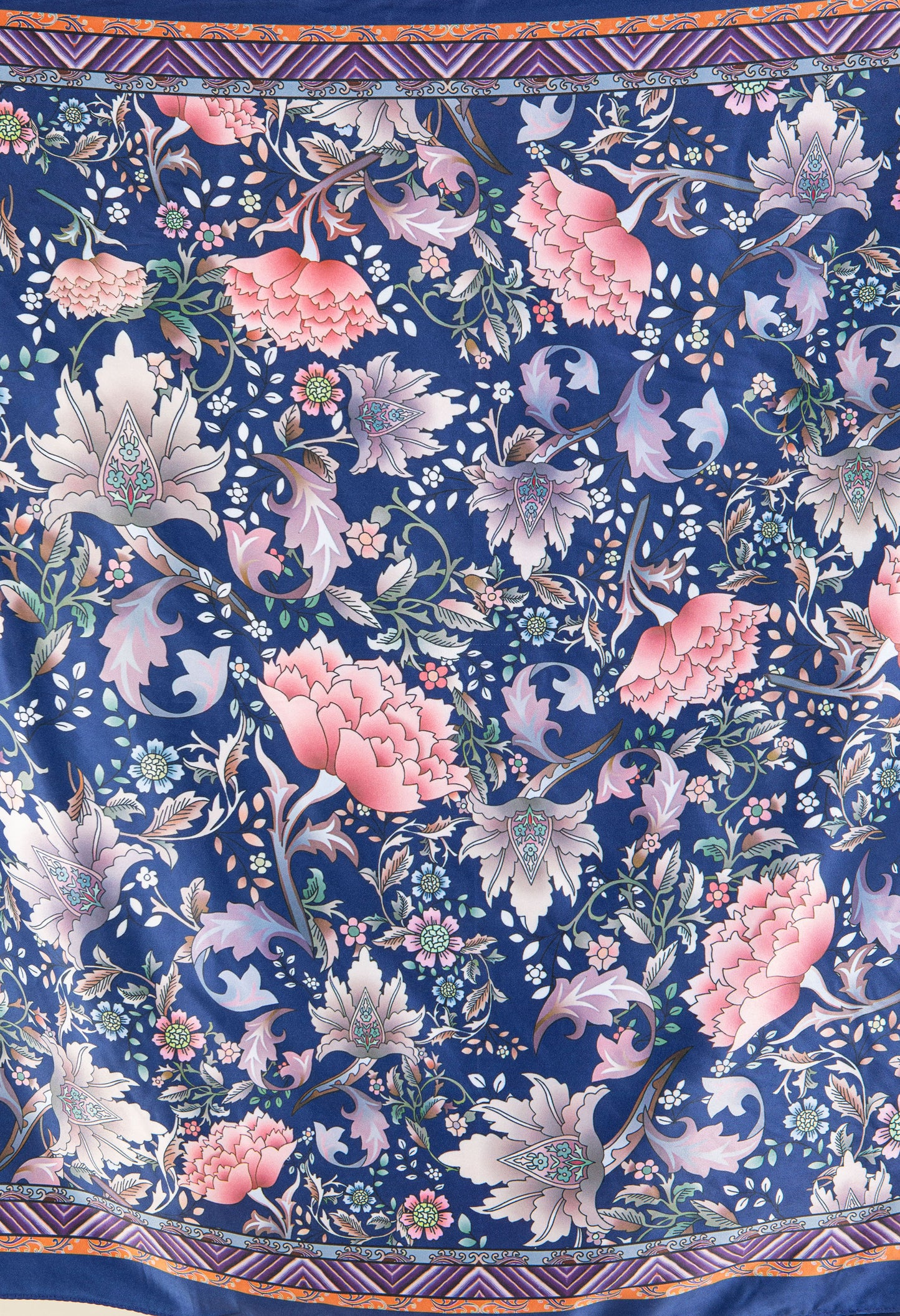 Floral Print Satin Touch Scarf