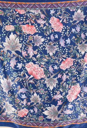 Floral Print Satin Touch Scarf