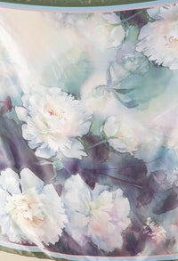 Floral Design Satin Touch Scarf