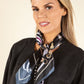 Belt Print Satin Touch Scarf