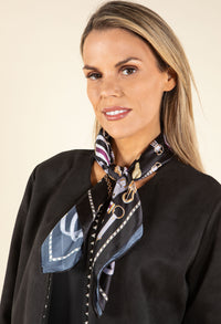 Belt Print Satin Touch Scarf