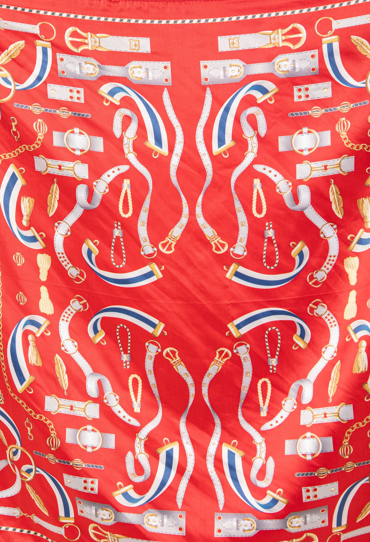 Belt Print Satin Touch Scarf