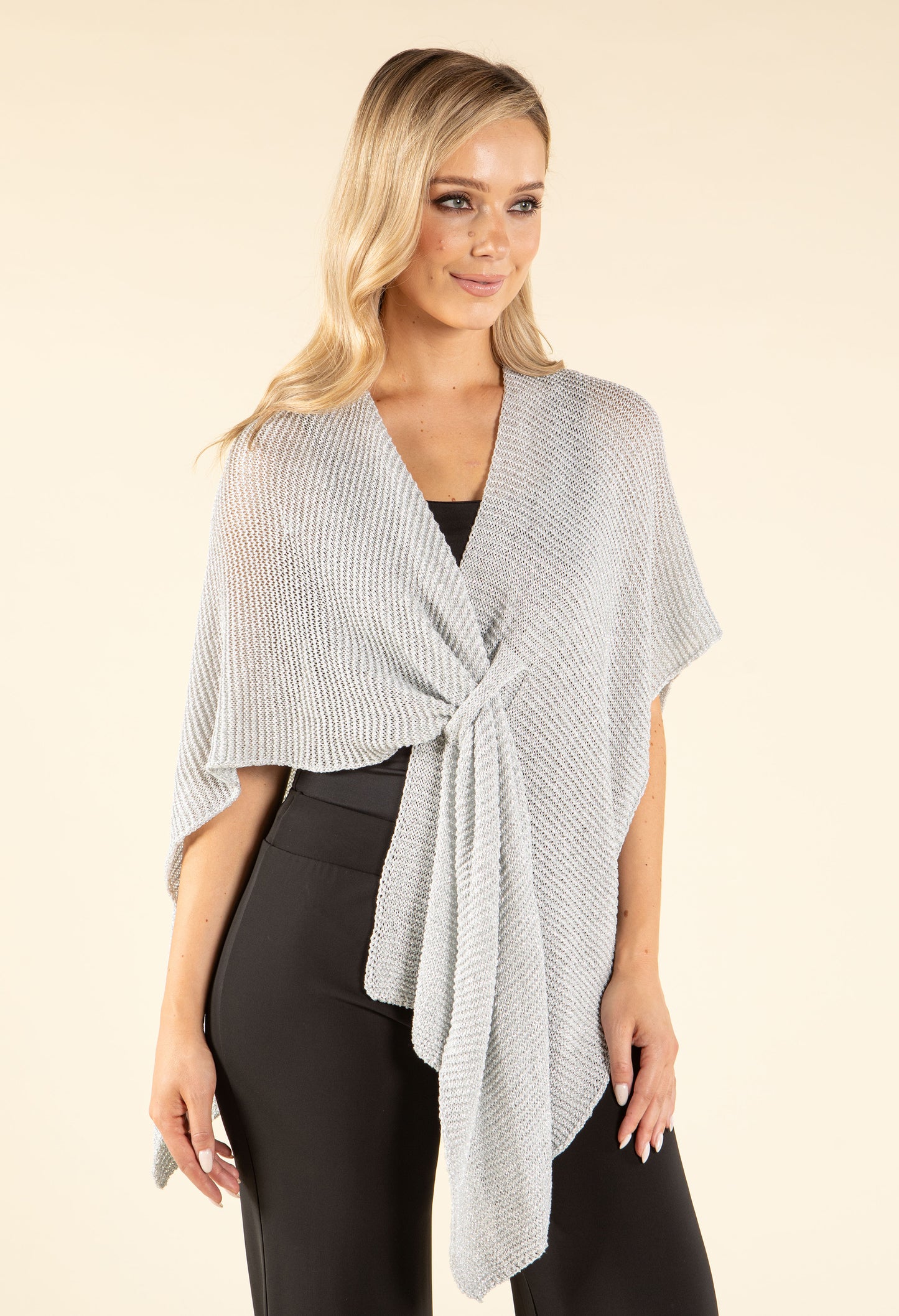 Lurex Knit Shawl