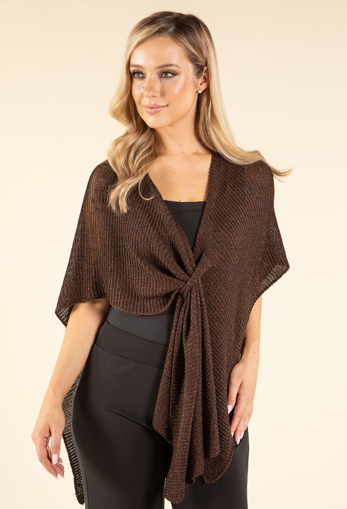 Lurex Knit Shawl