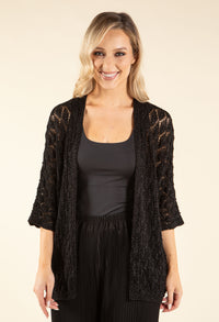 Lurex Crochet Cardigan