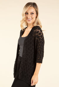 Lurex Crochet Cardigan