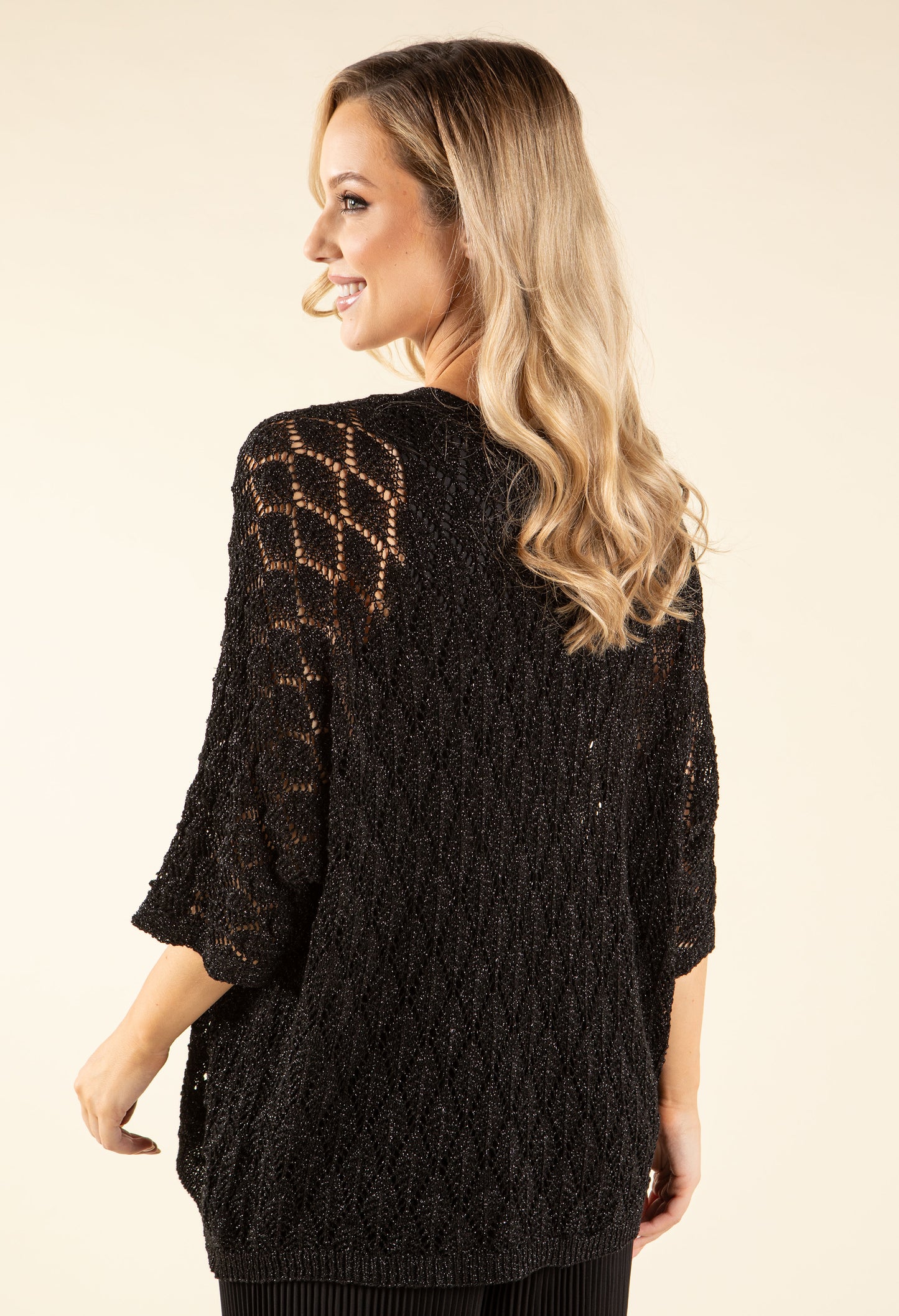Lurex Crochet Cardigan