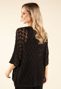 Lurex Crochet Cardigan