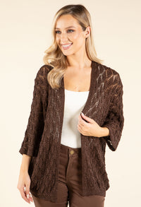 Lurex Crochet Cardigan