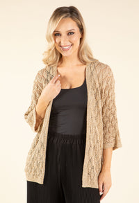 Lurex Crochet Cardigan