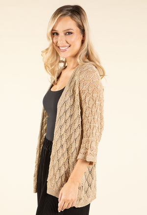 Lurex Crochet Cardigan