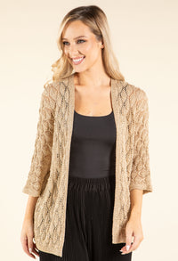 Lurex Crochet Cardigan