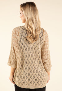 Lurex Crochet Cardigan