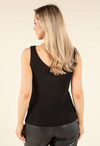 Sleeveless Lurex Knit Top