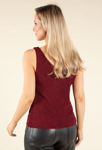 Sleeveless Lurex Knit Top