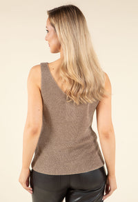 Sleeveless Lurex Knit Top