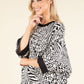 Animal Print Knit Pullover