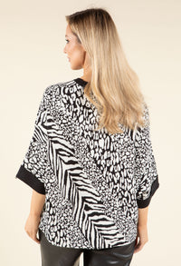 Animal Print Knit Pullover