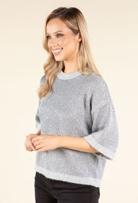 Sequin Knit Pullover