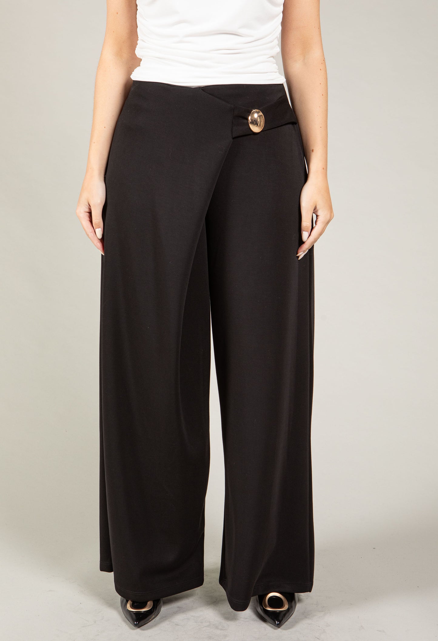 Gold Detail Wrap Trousers