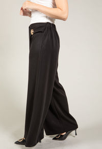 Gold Detail Wrap Trousers