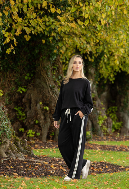 Stripe Detail Wide Joggers