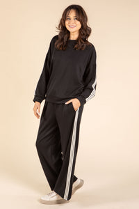 Stripe Detail Wide Joggers