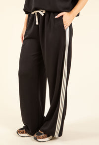 Stripe Detail Wide Joggers