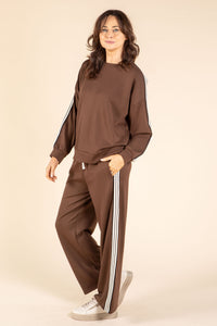 Stripe Detail Wide Joggers