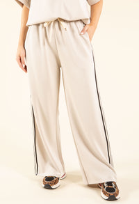 Stripe Detail Wide Joggers