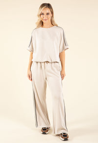 Stripe Detail Wide Joggers