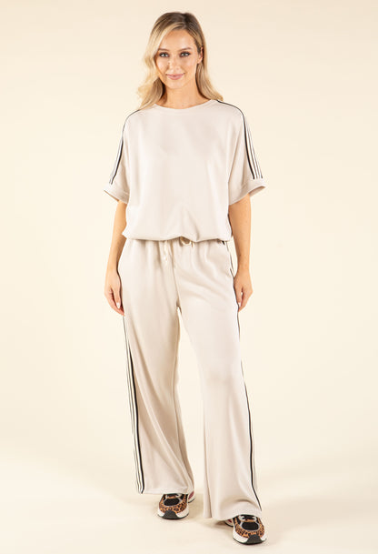 Stripe Detail Wide Joggers