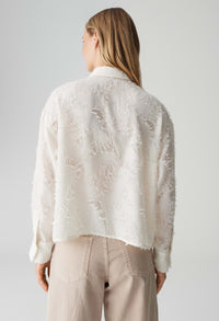 Fenima fine fil coupé pattern boxy shirt